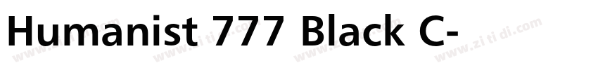 Humanist 777 Black C字体转换 Humanist 777 Black C字体转换